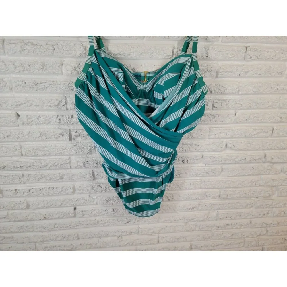 Terra Sky Women Swimsuit 4X 28W 30W Plus One Piece Bra Clip Back STR50XE